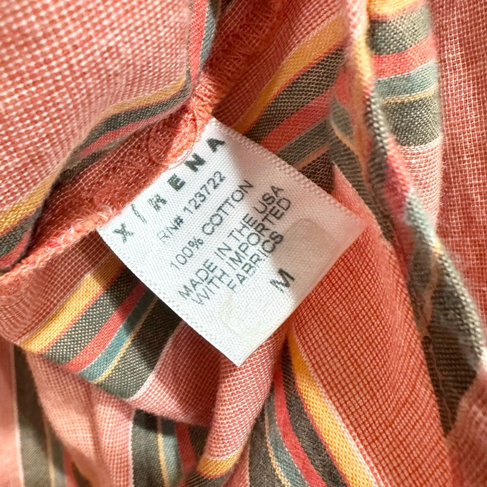 Striped Pink Button-Up Blouse - Picture 6 of 7